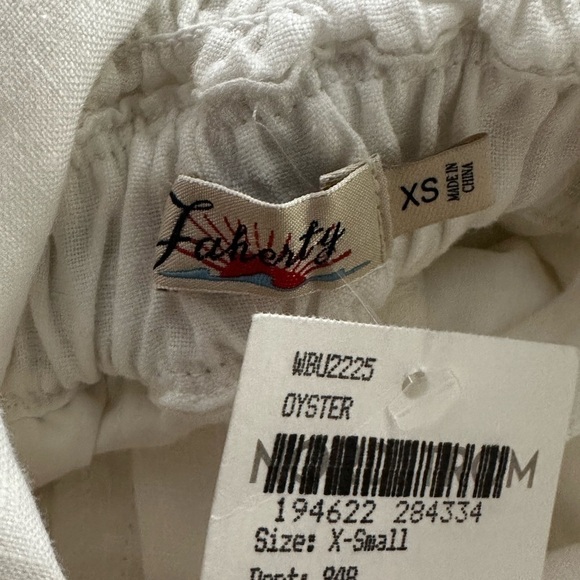 Faherty White Linen Overalls - Picture 5 of 5